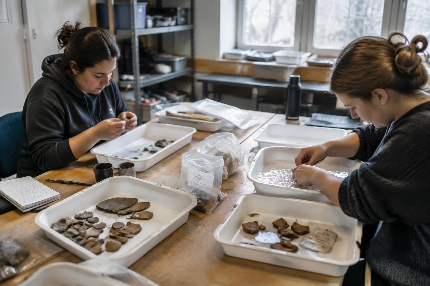 Post-excavation finds processing