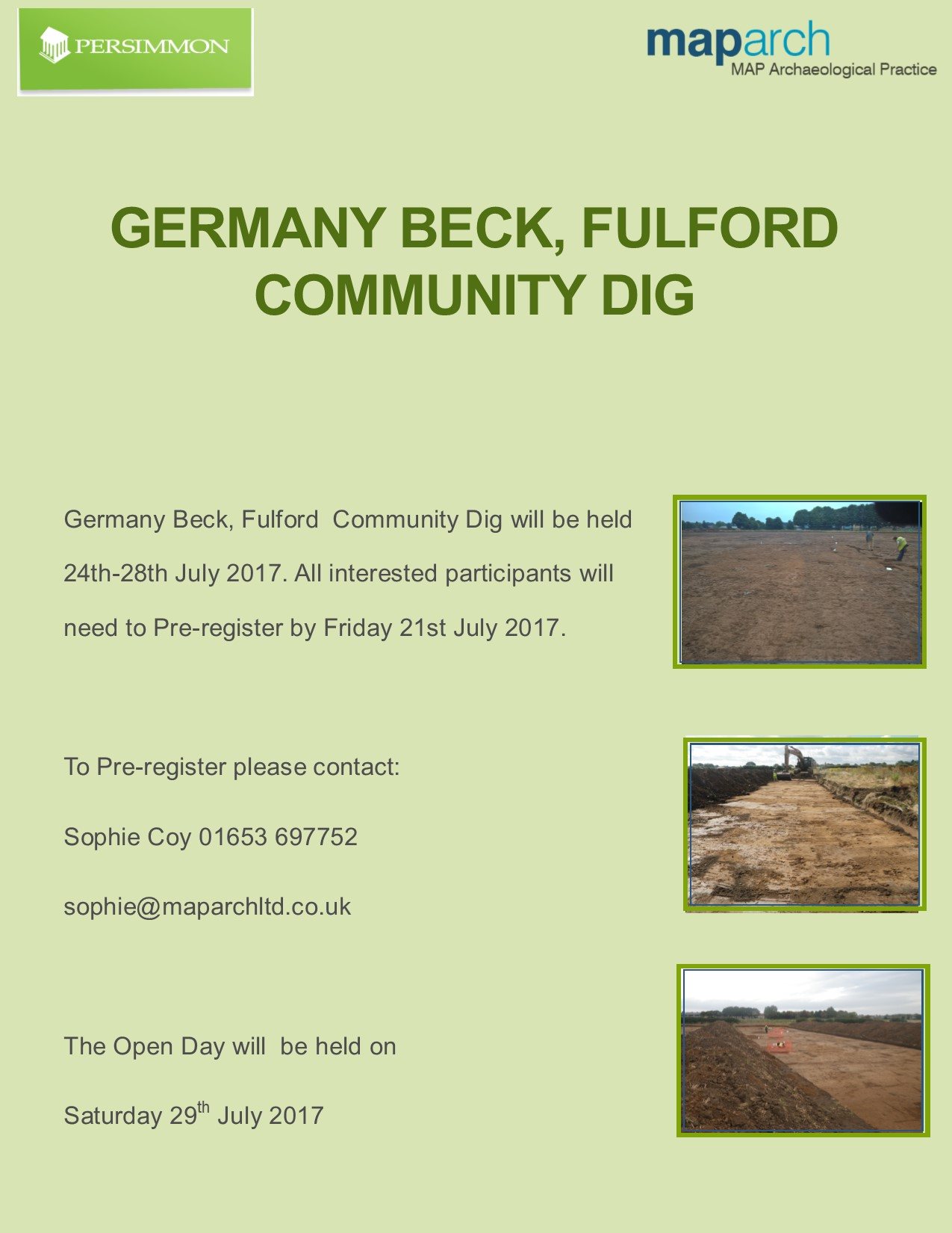Germany Beck community archaeology dig at Fulford